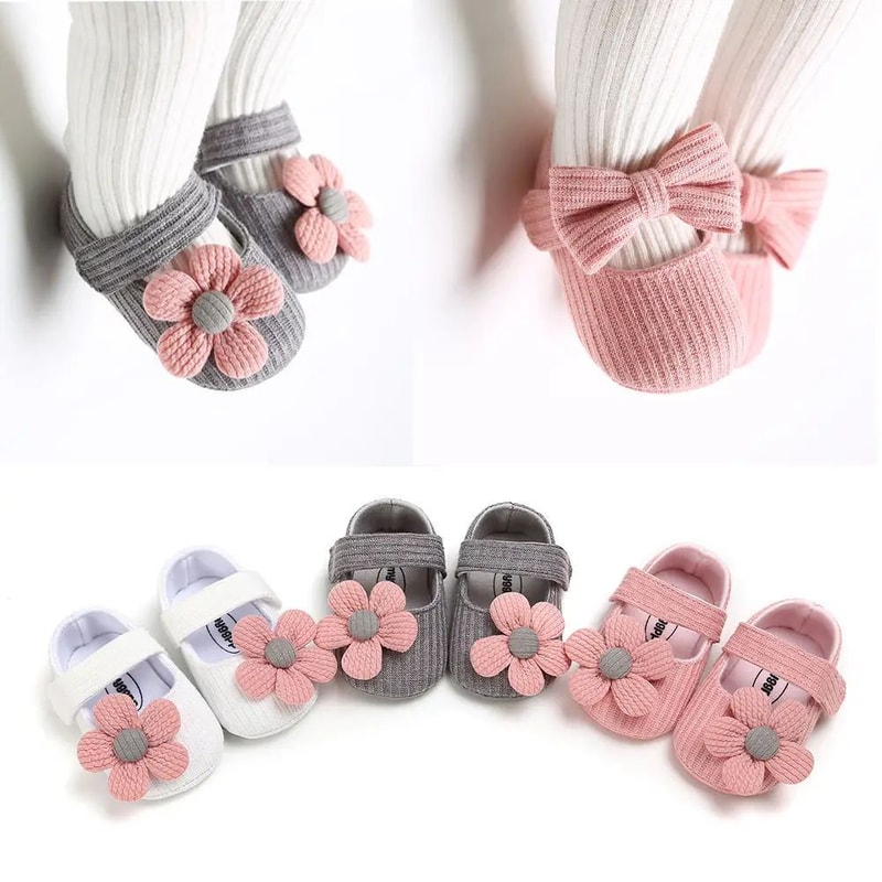 Retro Cotton Baby Prewalker Shoes Soft Bottom Infant First Walker Shoes For Toddler Girls 018M 1