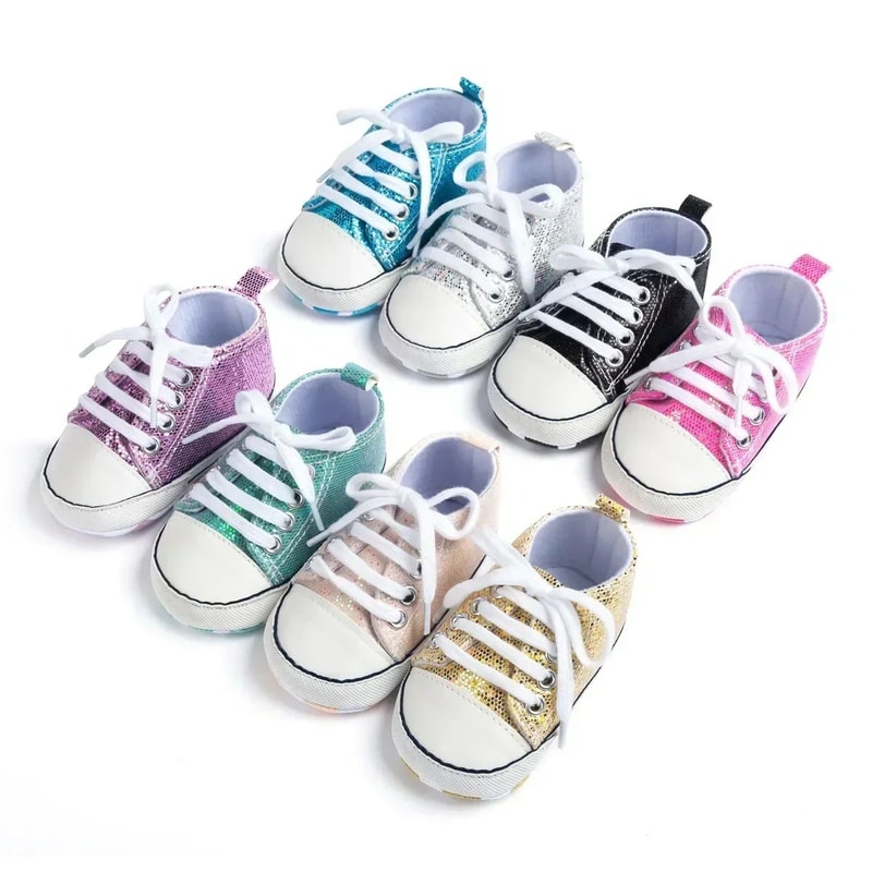 Classic Canvas Baby First Walker Sneakers Soft Sole Newborn Prewalker Shoes 2
