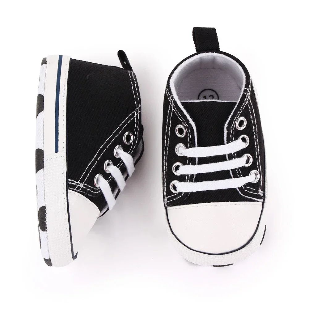 Classic Canvas Baby First Walker Sneakers Soft Sole Newborn Prewalker Shoes 5