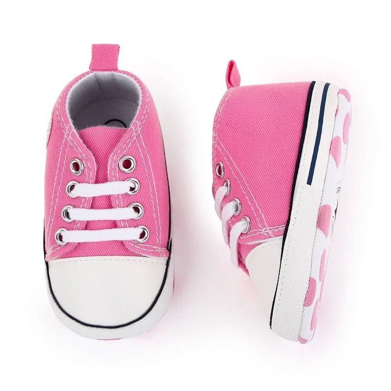 Classic Canvas Baby First Walker Sneakers Soft Sole Newborn Prewalker Shoes 9