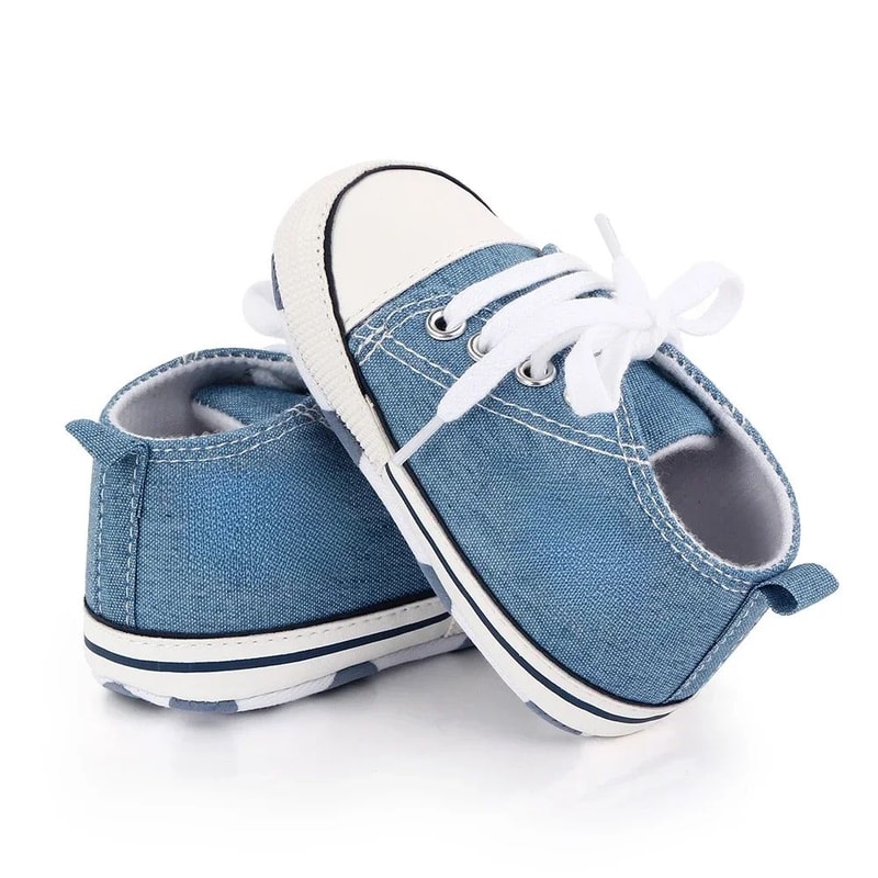 Classic Canvas Baby First Walker Sneakers Soft Sole Newborn Prewalker Shoes 11
