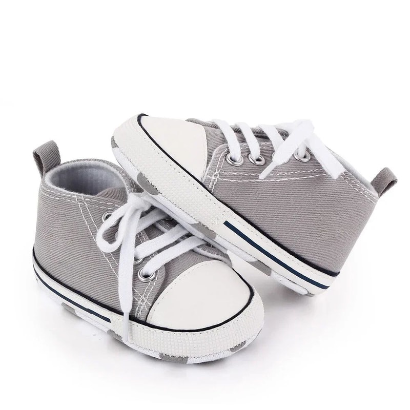 Classic Canvas Baby First Walker Sneakers Soft Sole Newborn Prewalker Shoes 12