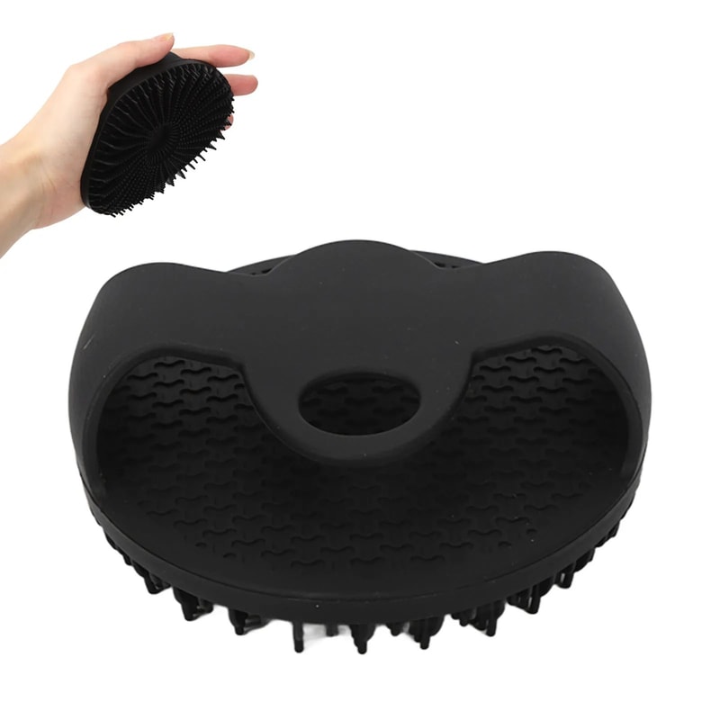SilkyClean Silicone Body Scrubber Gentle Exfoliating Bath Brush For Smooth Radiant Skin 0
