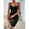 Y2K Sheer Mesh Halter Bodycon Dress Fishbone Corset Club Party Dress 3