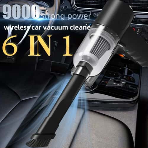 6-in-1 Cordless Car Vacuum Cleaner & Air Duster – Portable Mini Handheld Cleaner