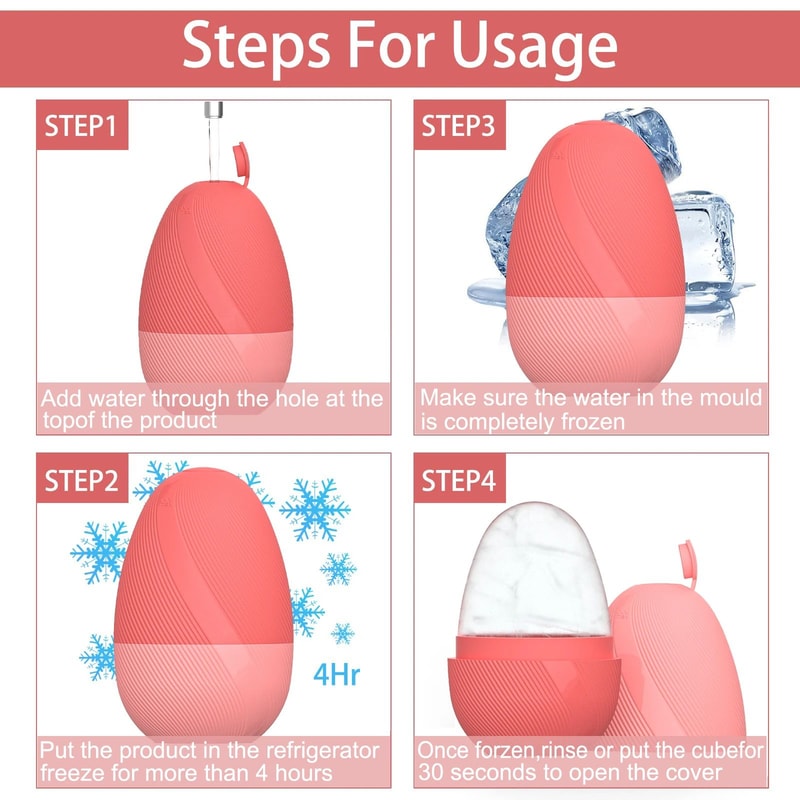 CryoGlow Ice Face Roller Stainless Steel Gua Sha Facial Sculpting Set 3