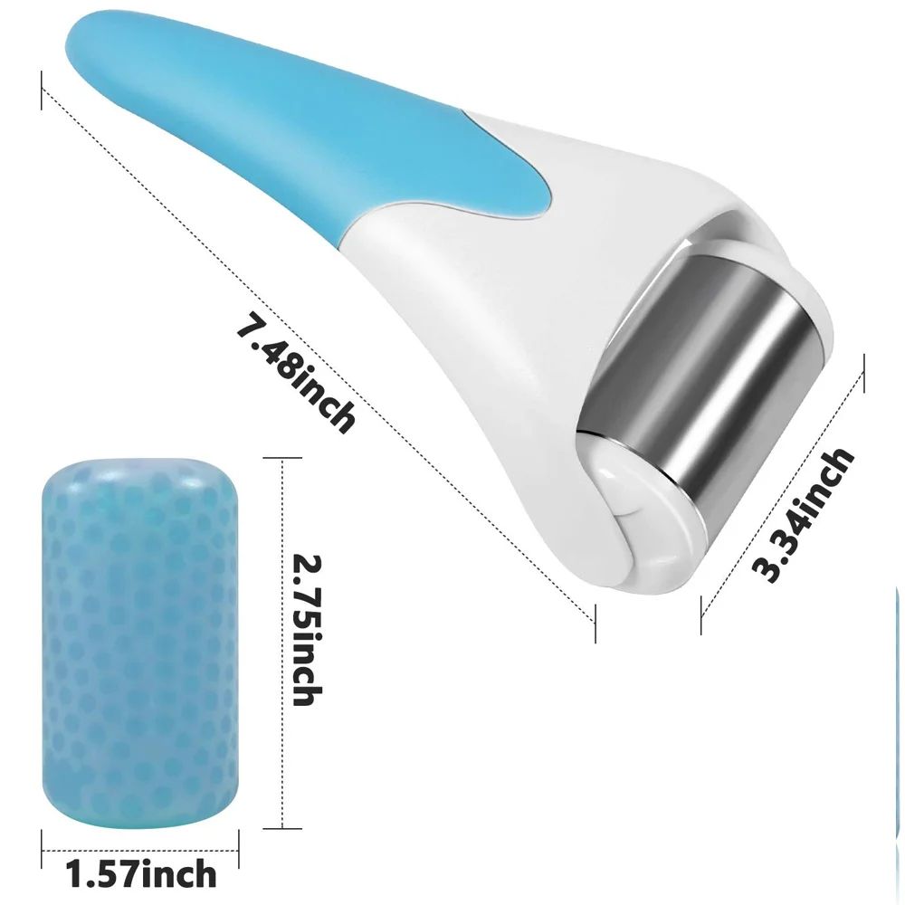CryoGlow Stainless Steel Ice Roller For Face Cooling Facial Massage Roller For Depuffing Skin Tig 3