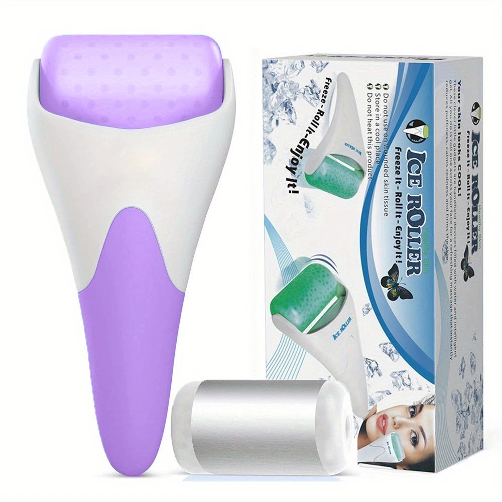 CryoGlow Stainless Steel Ice Roller For Face Cooling Facial Massage Roller For Depuffing Skin Tig 6