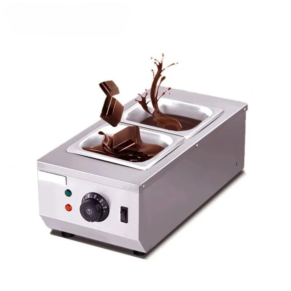 Commercial Double Tank Chocolate Melting Machine Electric Chocolate Dipping Warmer For Bakeries D 2