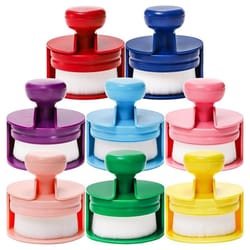 flat-top ink blending brushes set – 8 color-coded craft ink blender brushes for smooth card making & paper art