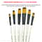 Precision Control Paint Brush Set 6pc Nylon Flat Artist Paint Brushes For Watercolor Acrylic Oil 4