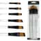 Precision Control Paint Brush Set 6pc Nylon Flat Artist Paint Brushes For Watercolor Acrylic Oil 8