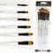 Precision Control Paint Brush Set 6pc Nylon Flat Artist Paint Brushes For Watercolor Acrylic Oil 9