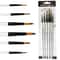 Precision Control Paint Brush Set 6pc Nylon Flat Artist Paint Brushes For Watercolor Acrylic Oil 10
