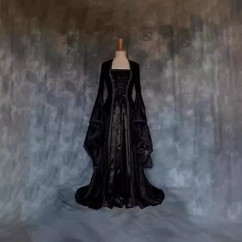 VictorianInspired Vintage Halloween Dress For Women Renaissance Gothic Maxi Gown 2