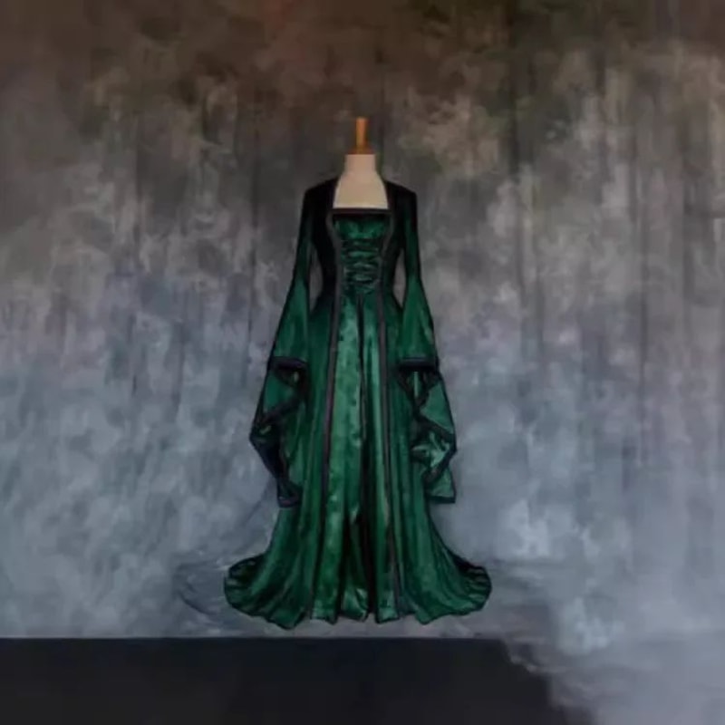 VictorianInspired Vintage Halloween Dress For Women Renaissance Gothic Maxi Gown 3