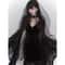 Midnight Elegance Black Gothic Dress Slim Gothic Bodycon Dress For Vintage Goth Harajuku Style 0