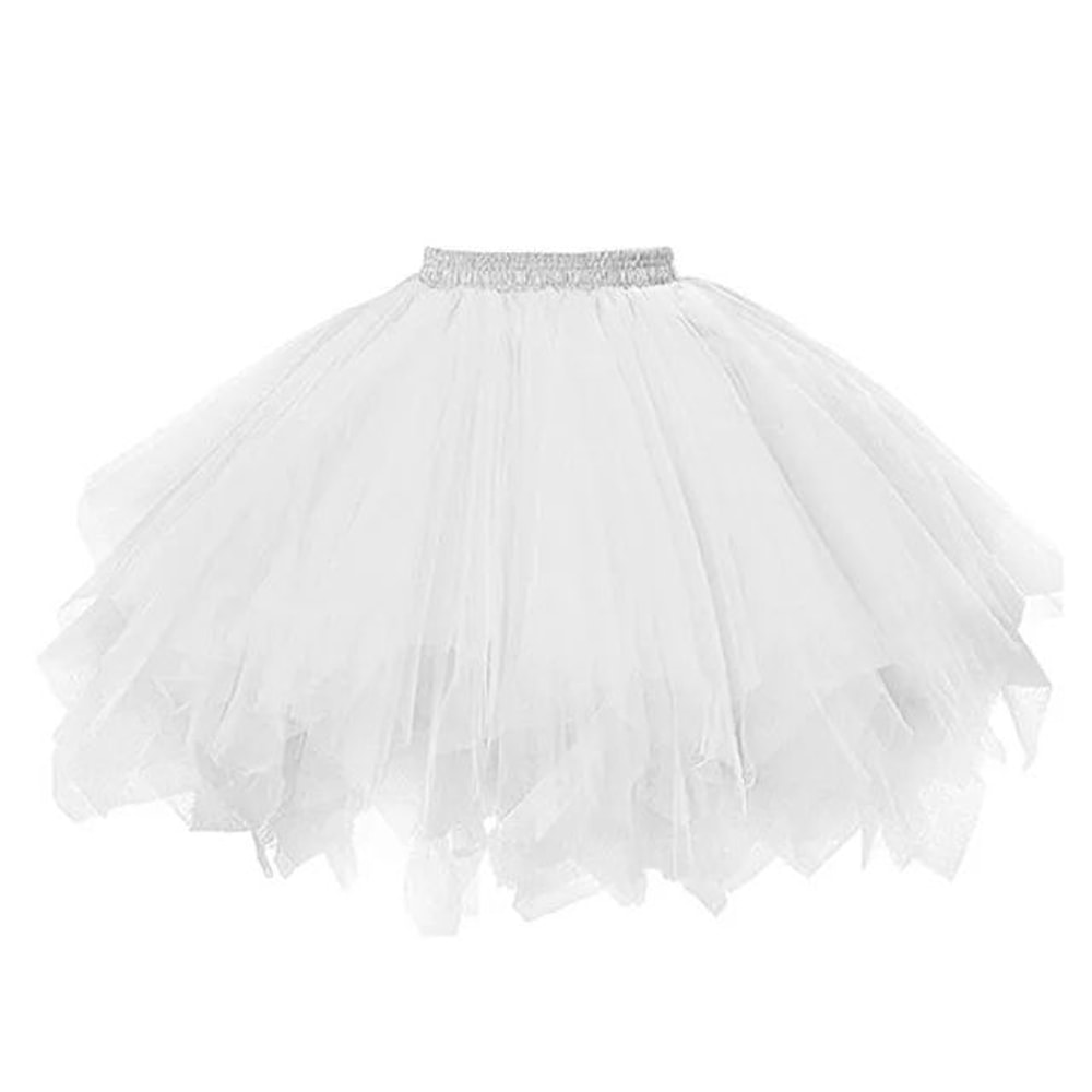 Vintage 50s Rockabilly Petticoat Tulle Tutu Skirt HighWaist Fluffy Ballet Underskirt For Party Dan 4