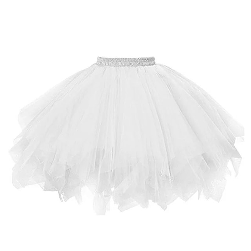 Vintage 50s Rockabilly Petticoat Tulle Tutu Skirt HighWaist Fluffy Ballet Underskirt For Party Dan 4