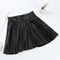High Waist Faux Leather Mini Skirt Elastic Waist Womens Leather Skater Skirt 0