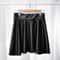High Waist Faux Leather Mini Skirt Elastic Waist Womens Leather Skater Skirt 3