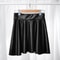 High Waist Faux Leather Mini Skirt Elastic Waist Womens Leather Skater Skirt 3