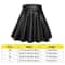 High Waist Faux Leather Mini Skirt Elastic Waist Womens Leather Skater Skirt 4