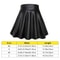 High Waist Faux Leather Mini Skirt Elastic Waist Womens Leather Skater Skirt 4
