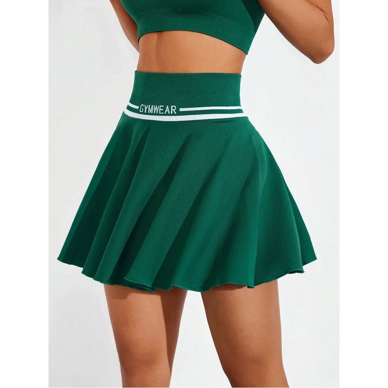 Womens QuickDry Tennis Skirt Seamless Stretch Badminton Skirt 0