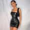 Midnight Muse Strapless PU Leather Bodycon Mini Dress 8