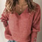 ComfortEase Plus Size VNeck Sweater Soft Ribbed Knit Oversized Pullover For Women 1