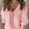 ComfortEase Plus Size VNeck Sweater Soft Ribbed Knit Oversized Pullover For Women 3