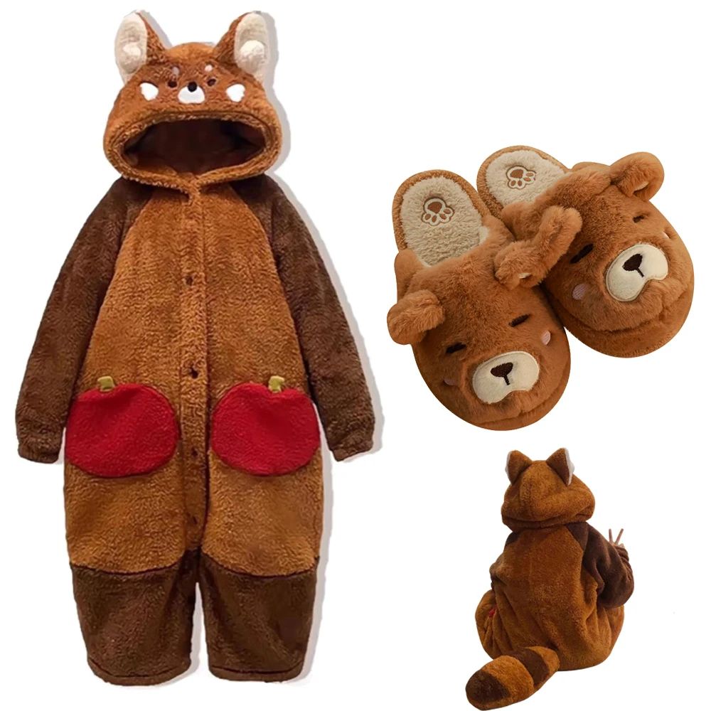 Raccoon Kigurumi Onesie Cozy Adult Animal Onesie Pajama Costume For Cosplay Winter Lounging 1