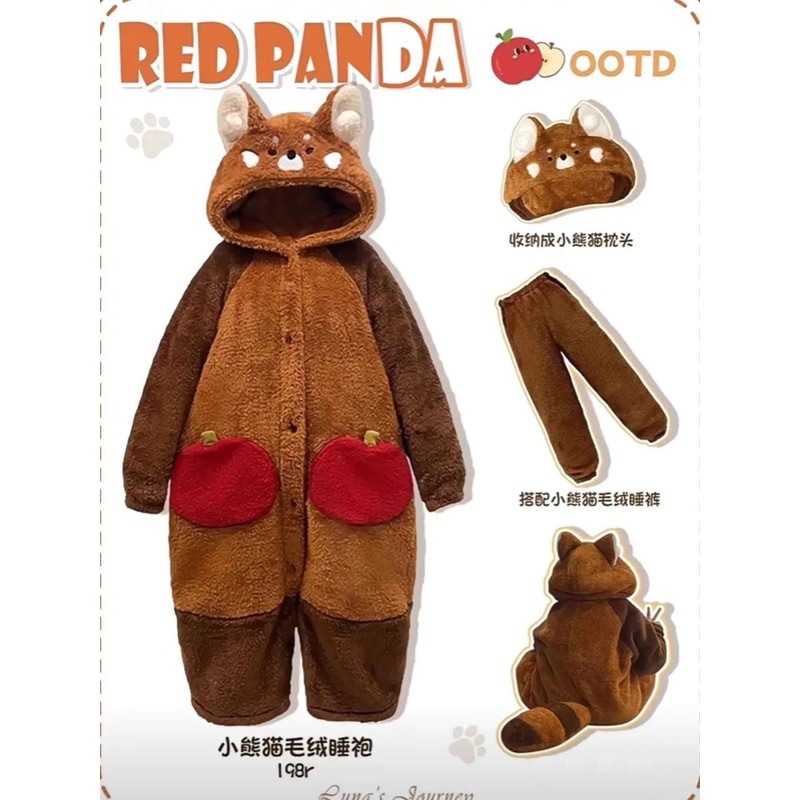 Raccoon Kigurumi Onesie Cozy Adult Animal Onesie Pajama Costume For Cosplay Winter Lounging 0