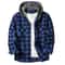 Mens Plaid Hooded Shirt Jacket Casual Flannel Button Down Hoodie With Double Pockets 1