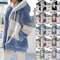 Oversized Plush Hooded Jacket For Women Warm Winter Teddy Coat With Pockets 0