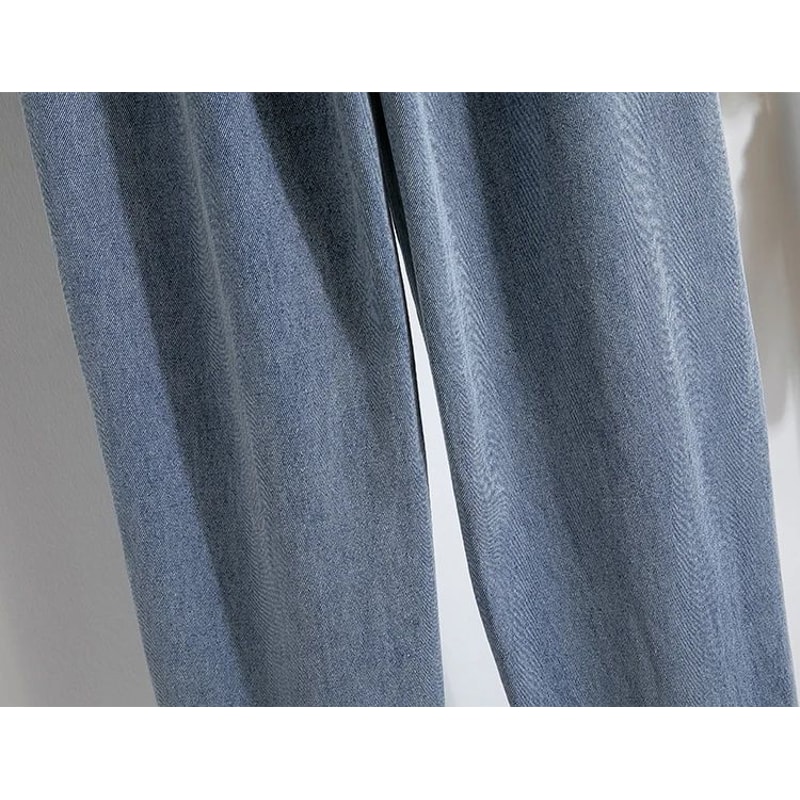 CurveEase Plus Size Harem Jeans High Elastic Waist Womens Stretch Denim Pants Korean Style 10