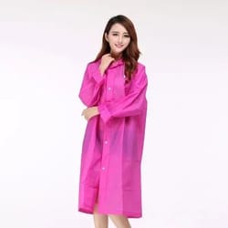 yellow transparent hooded raincoat for women reusable clear rain poncho