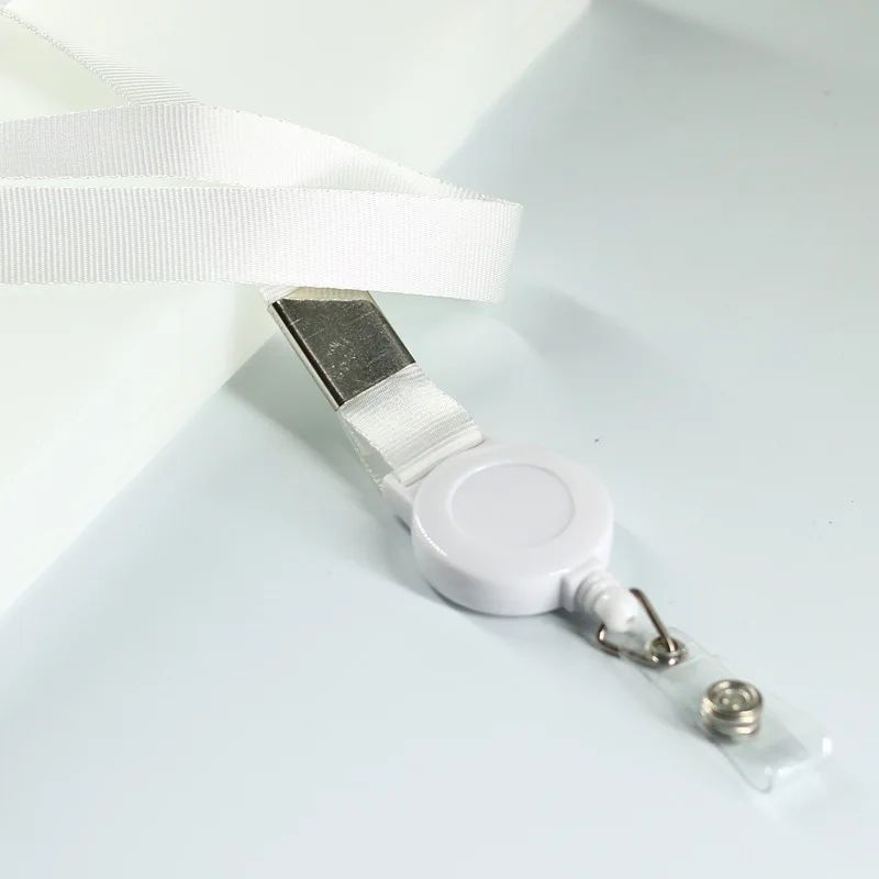 Retractable ID Badge Lanyard With Reel Secure Neck Strap ID Card Holder For Work School 2