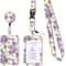 Floral Badge Holder With Lanyard And Retractable Reel For ID Cards Keys And Phone 0
