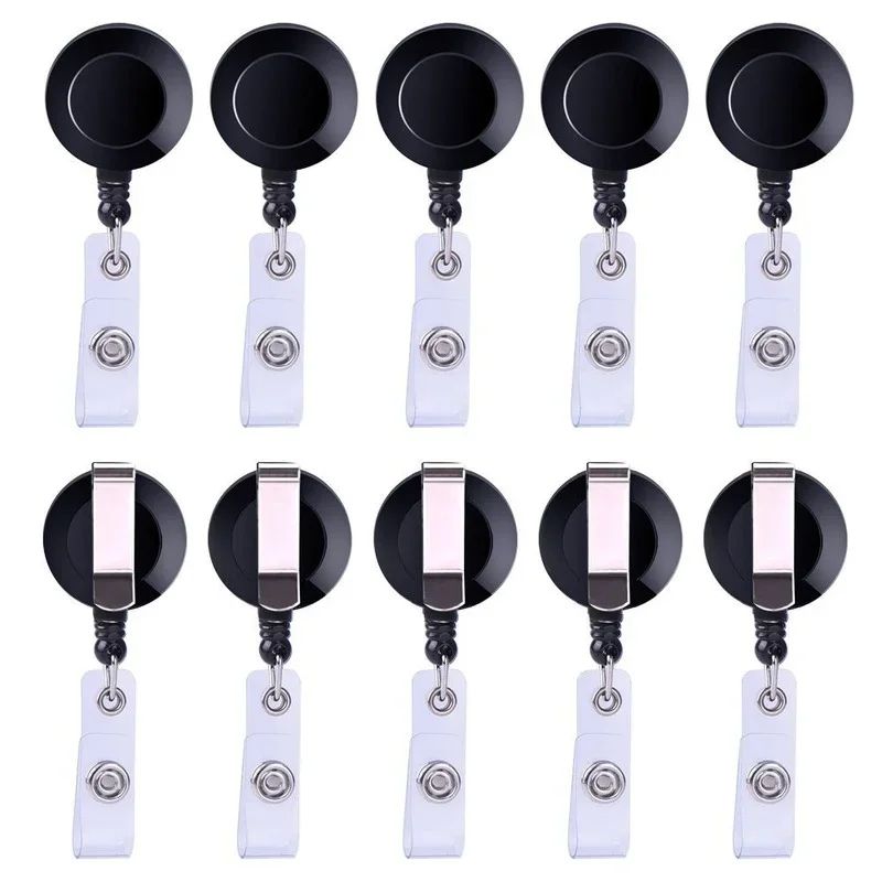 SecurePull Retractable Badge Reel With Belt Clip Durable ID Badge Holder For Office School Employ 1