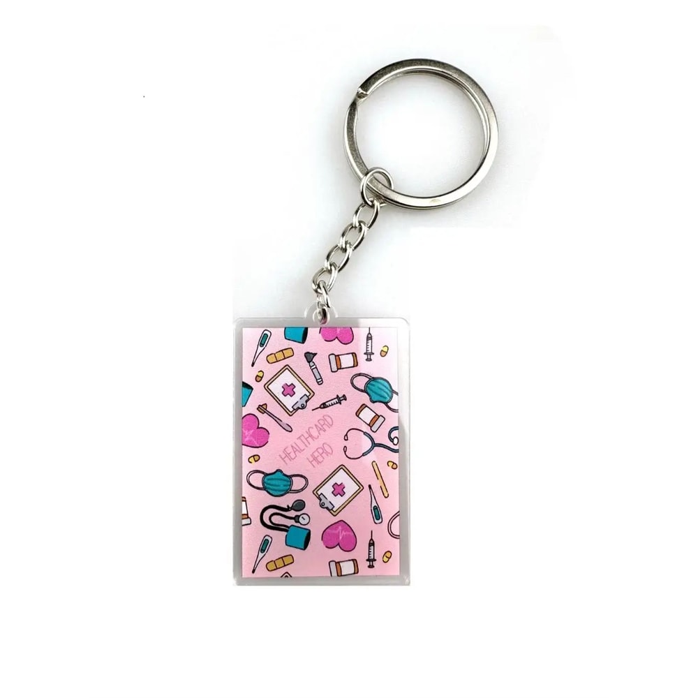 Pink Nurse Badge Holder Wallet With Lanyard For ID Cards Bank Cards And Business Cards 0