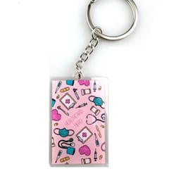 pink nurse badge holder wallet with lanyard for id cards, bank cards and business cards