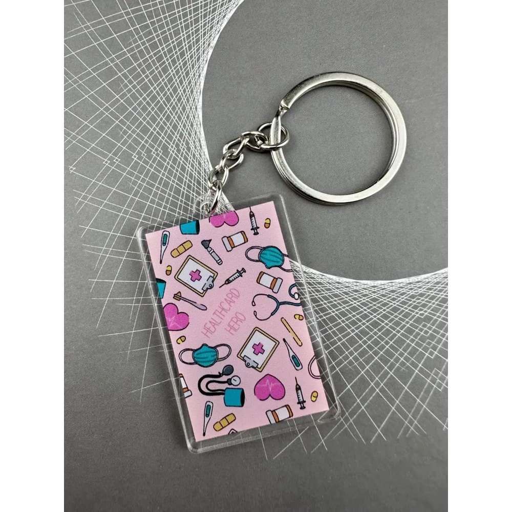 Pink Nurse Badge Holder Wallet With Lanyard For ID Cards Bank Cards And Business Cards 1