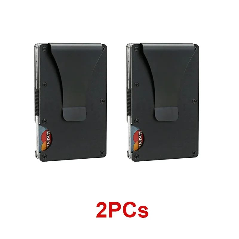 RFID Blocking Minimalist Metal Wallet With Money Clip Slim Front Pocket Card Holder 7