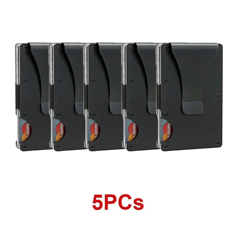 RFID Blocking Minimalist Metal Wallet With Money Clip Slim Front Pocket Card Holder 8