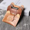 Top Grain Leather Puppy Wallet Card Holder For ID And Cash 2