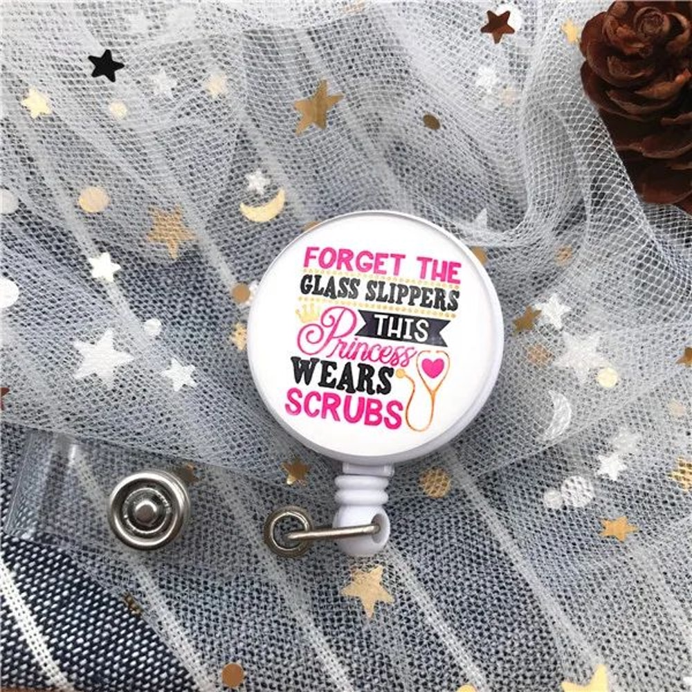 Cute Cartoon Nurse Badge Reel Retractable Badge Holder For Doctors Nurses Students 6