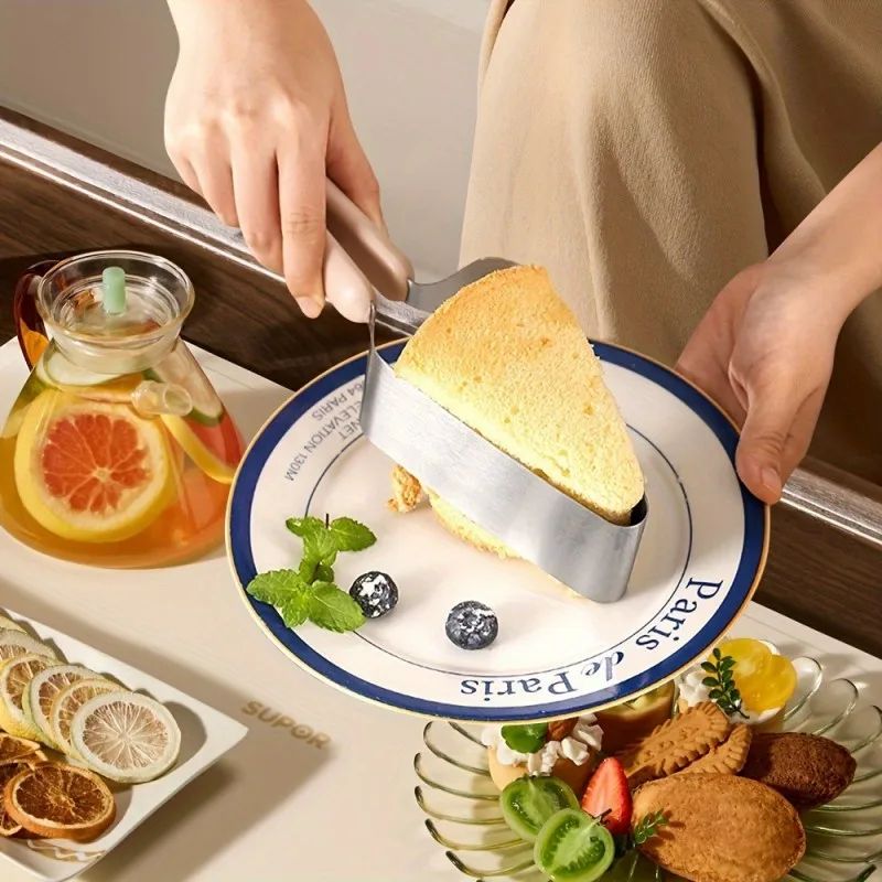 PrecisionSlice Stainless Steel Cake Lifter Set Triangle Cake Server Layer Separator Tools 2