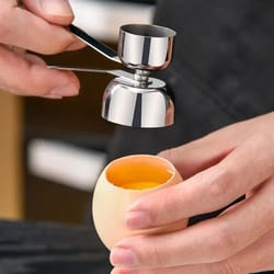 stainless steel egg topper & precision eggshell opener tool